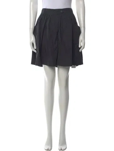 Pre-owned Apiece Apart Pleated Accents Mini Skirt In Black