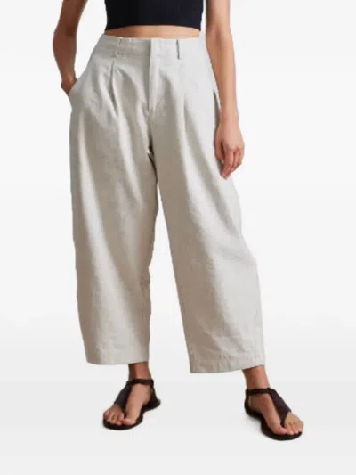 Apiece Apart Pleated Barrel-leg Trousers In Multi
