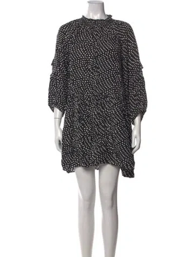 Pre-owned Apiece Apart Polka Dot Print Mini Dress In Blue