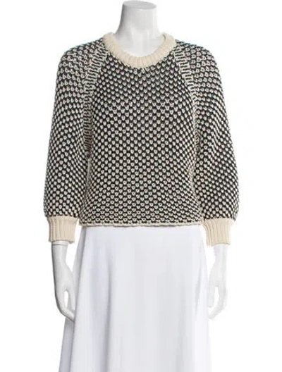 Pre-owned Apiece Apart Printed Crew Neck Sweater In Neutral
