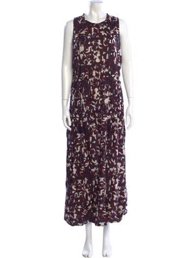 Pre-owned Apiece Apart Printed Long Dress In Multi