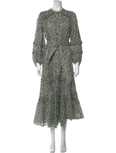 Pre-owned Apiece Apart Printed Long Dress In Multi