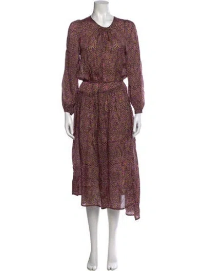 Pre-owned Apiece Apart Printed Long Dress In Pink