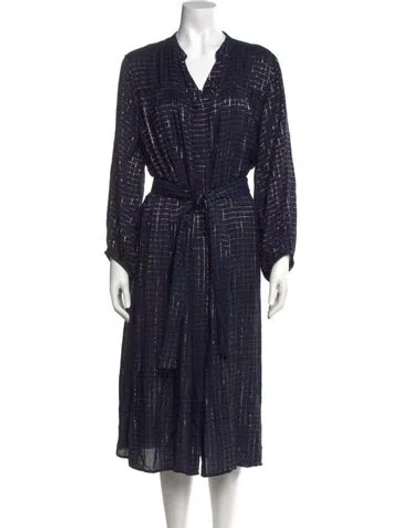 Pre-owned Apiece Apart Printed Midi Length Dress In Multi