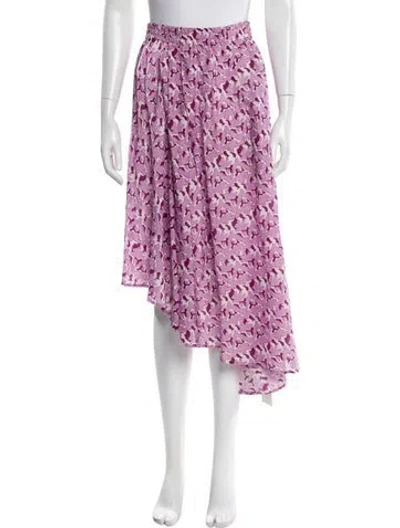 Pre-owned Apiece Apart Printed Midi Length Skirt In Purple