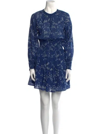 Pre-owned Apiece Apart Printed Mini Dress In Blue