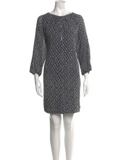 Pre-owned Apiece Apart Printed Mini Dress In Blue