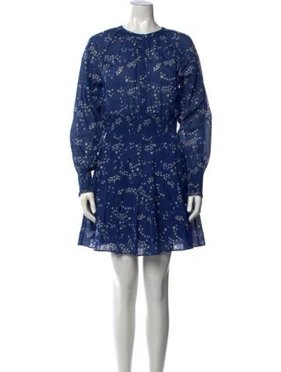 Pre-owned Apiece Apart Printed Mini Dress In Blue