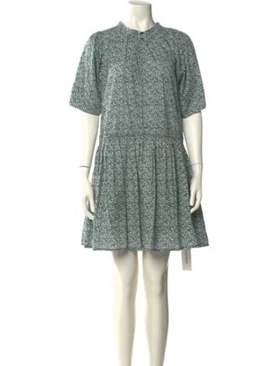 Pre-owned Apiece Apart Printed Mini Dress In Green