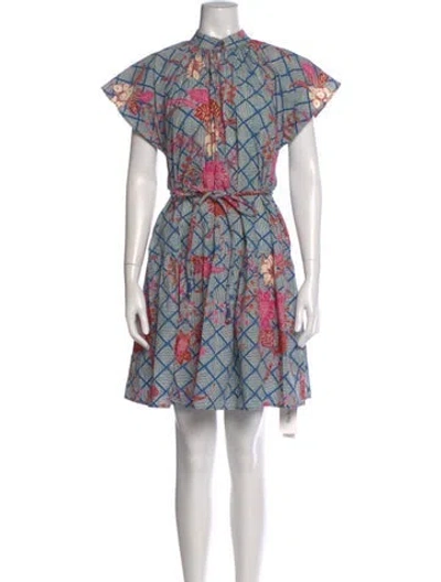Pre-owned Apiece Apart Printed Mini Dress In Multi