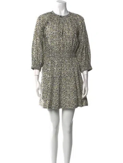 Pre-owned Apiece Apart Printed Mini Dress In Neutral