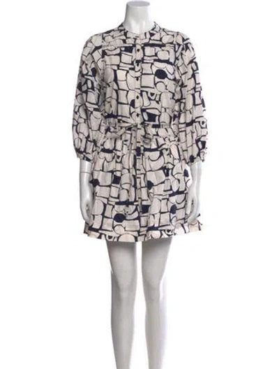 Pre-owned Apiece Apart Printed Mini Dress In Neutral