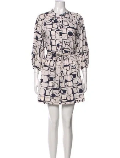Pre-owned Apiece Apart Printed Mini Dress In Neutral