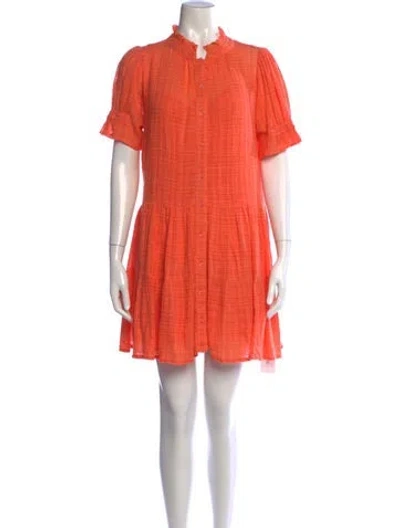 Pre-owned Apiece Apart Printed Mini Dress In Orange
