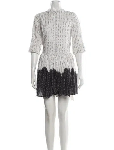Pre-owned Apiece Apart Printed Mini Dress In White