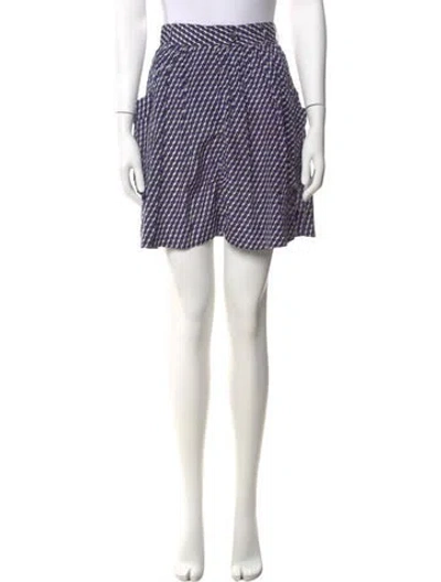 Pre-owned Apiece Apart Printed Mini Skirt In Blue
