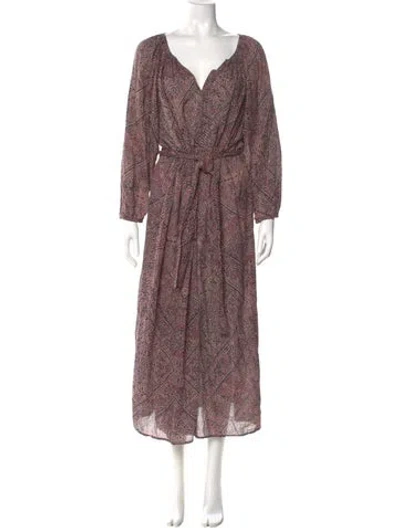Pre-owned Apiece Apart Printed V-neck Jumpsuit In Multi