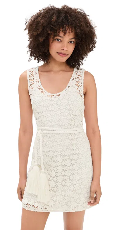 Apiece Apart Rahel Tassel Mini Dress Cream In White