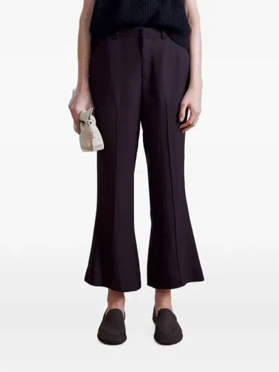 Apiece Apart Rene Kick-flare Trousers In Purple