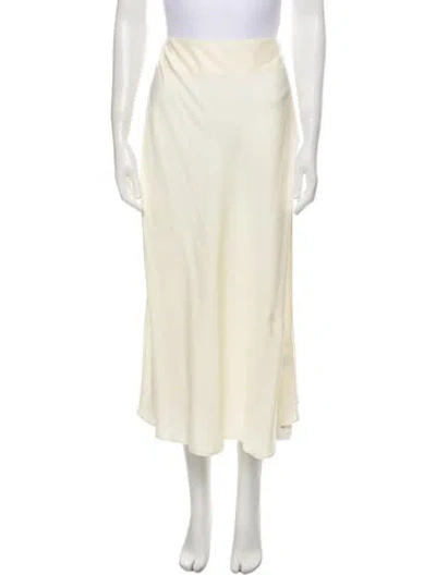 Pre-owned Apiece Apart Ruffle Embellishment Midi Length Skirt In Neutral