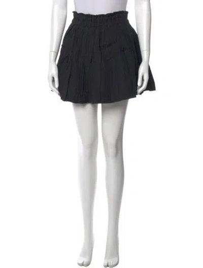 Pre-owned Apiece Apart Ruffle Embellishment Mini Skirt In Black