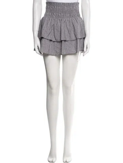 Pre-owned Apiece Apart Ruffle Embellishment Mini Skirt In Gray