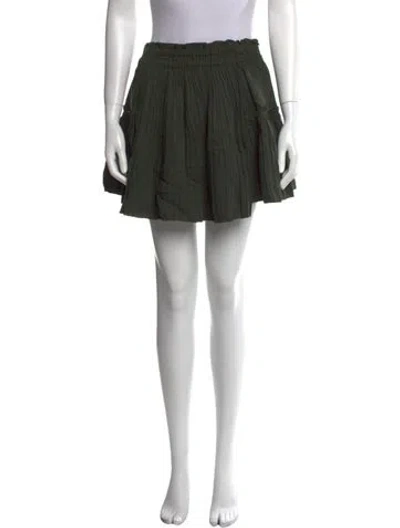 Pre-owned Apiece Apart Ruffle Embellishment Mini Skirt In Green