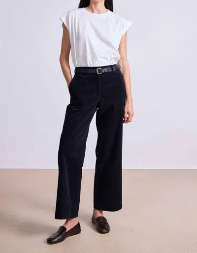 Apiece Apart Sadie Corduroy Trouser In Midnight In Green