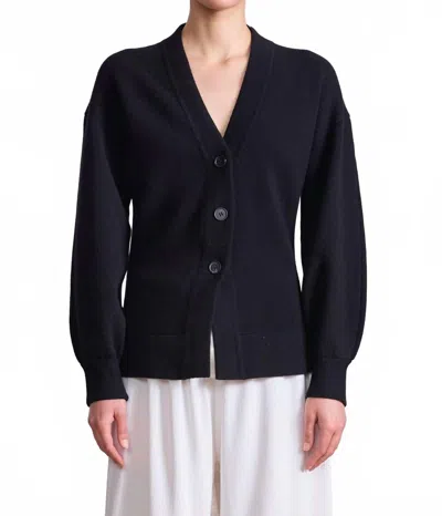 Apiece Apart Salina Cardigan Top In Black