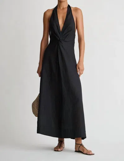 Apiece Apart Salome Halter Maxi Dress In Black