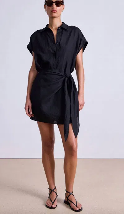 Apiece Apart San Vito Sarong Dress In Black