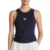 Apiece Apart Savina Razor Tank In Black In Black