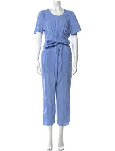Pre-owned Apiece Apart Scoop Neck Jumpsuit In Blue