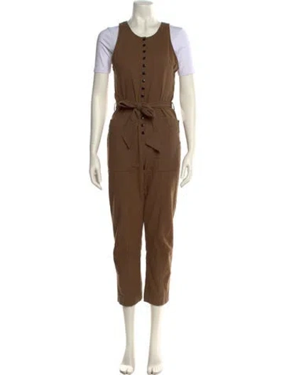 Pre-owned Apiece Apart Scoop Neck Jumpsuit In Brown