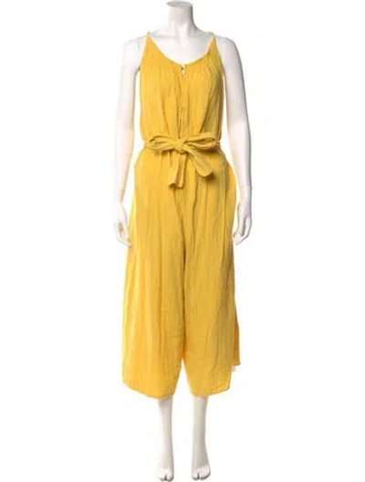 Pre-owned Apiece Apart Scoop Neck Jumpsuit In Yellow