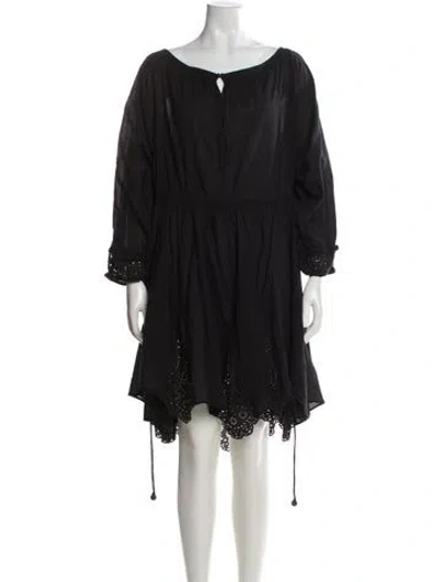 Pre-owned Apiece Apart Scoop Neck Knee-length Dress In Black