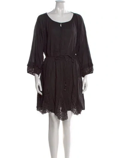 Pre-owned Apiece Apart Scoop Neck Knee-length Dress In Black