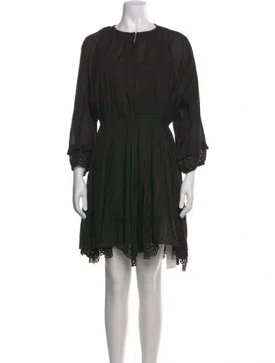 Pre-owned Apiece Apart Scoop Neck Knee-length Dress In Black