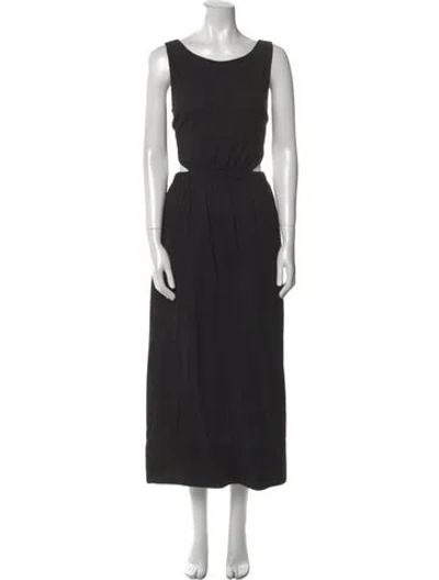 Pre-owned Apiece Apart Scoop Neck Long Dress In Black