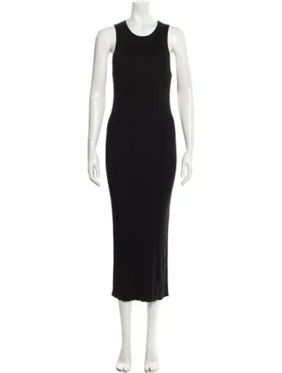 Pre-owned Apiece Apart Scoop Neck Long Dress In Black