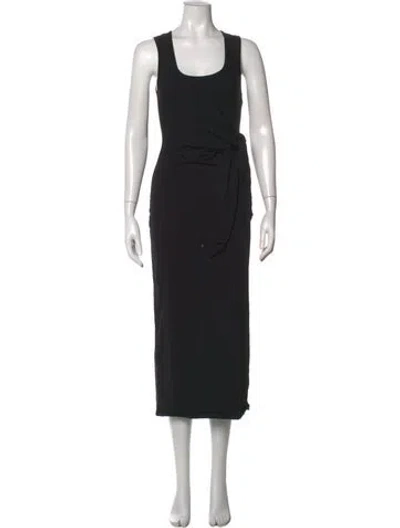 Pre-owned Apiece Apart Scoop Neck Long Dress In Black