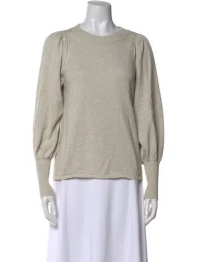 Pre-owned Apiece Apart Scoop Neck Long Sleeve Sweatshirt In Neutral