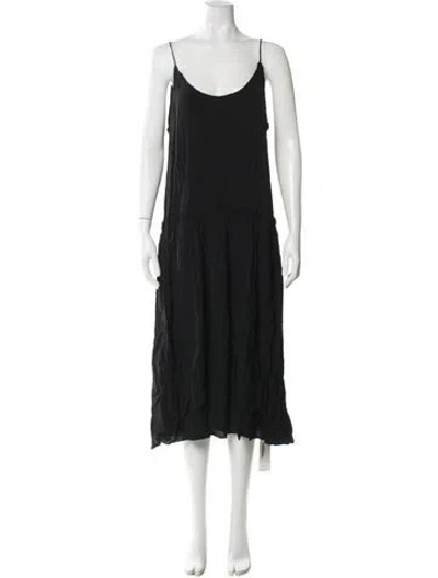 Pre-owned Apiece Apart Scoop Neck Midi Length Dress In Green