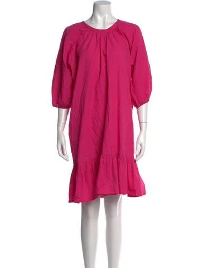 Pre-owned Apiece Apart Scoop Neck Mini Dress In Pink