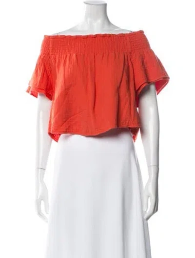 Pre-owned Apiece Apart Scoop Neck Sleeveless Blouse In Blue
