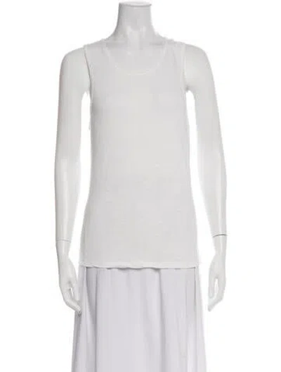 Pre-owned Apiece Apart Scoop Neck Sleeveless Top In White