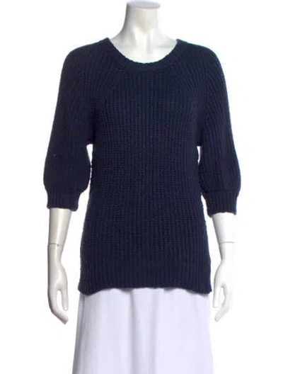 Pre-owned Apiece Apart Scoop Neck Sweater In Blue
