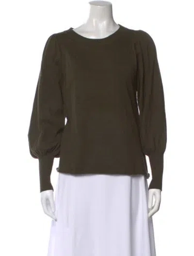 Pre-owned Apiece Apart Scoop Neck Sweater In Green