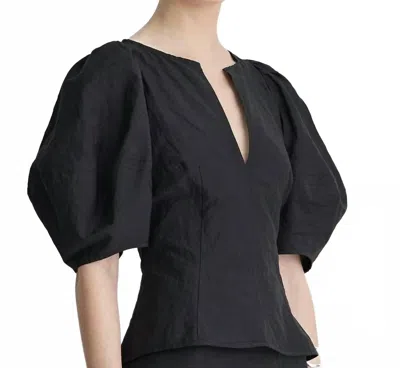 Apiece Apart Sculpted Bina Top In Black