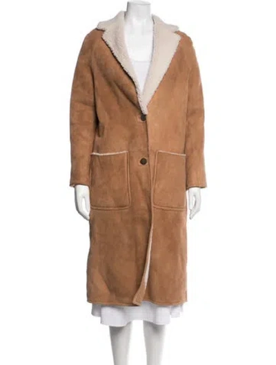 Pre-owned Apiece Apart Shearling Coat In Brown